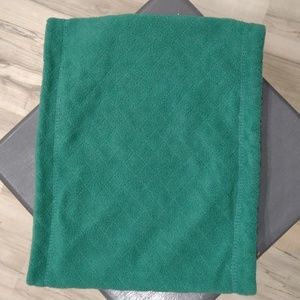 Moss green fleece quilted neck/gaiter/buff 12"in